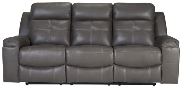 Sofa in Dark Grey Leather "Jesolo"
