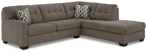 2pc Sectional In Chocolate "Mahoney"