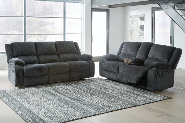 Reclining Sofa & Loveseat in Slate "Draycoll"