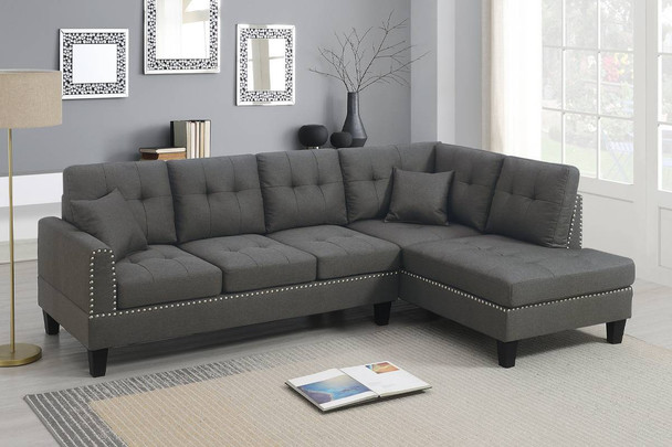 2pc Sectional in Dark Coffee (4 Color Options)