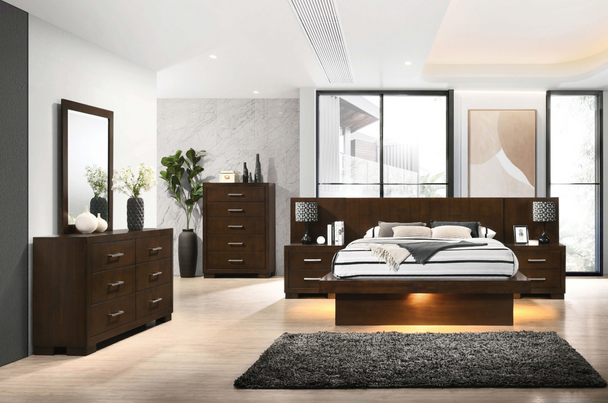 4pc Bedroom Set in Rich Capuccino "Jessica"