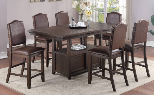 7pc Counter Height Dining W/ Storage