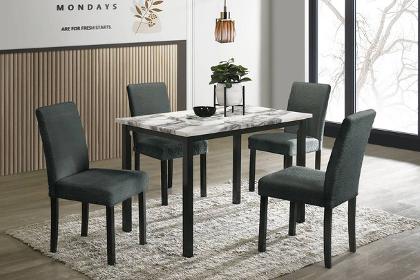 5pc Dining Set in Charcoal
