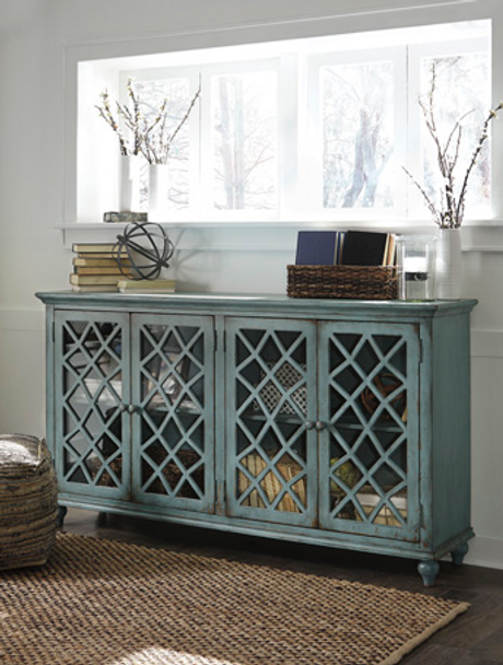Accent Cabinet in Antique Teal "Mirimyn " Accent Cabinet in Antique Teal "Mirimyn "