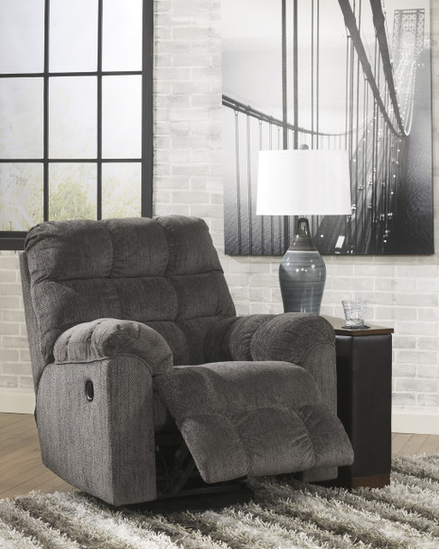 Swivel Rocker Recliner in Slate "Acieona"