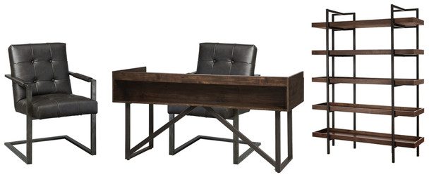 4pc Home Office Desk with Chairs and Storage "Starmore"