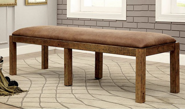 Rustic Fabric Bench "Gianna"