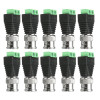 10Pcs Coaxial CAT5 6 To BNC Camera CCTV TV Video Balun Cable Connector ABS Material Housing Adapter Socketz