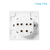 High Quality Click Wall Switch 2 Gang 1 Way/ 2 Way Light Wall Switch with LED Indicator