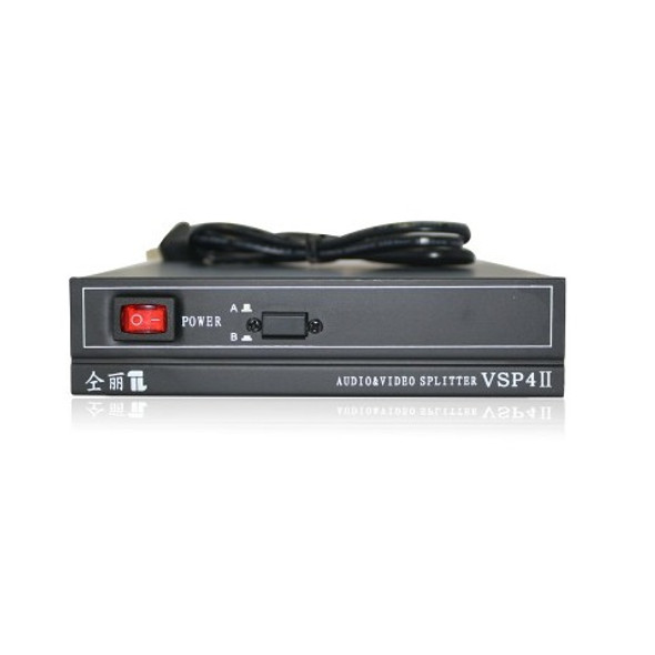 AV Video Splitter 2 in 4 out