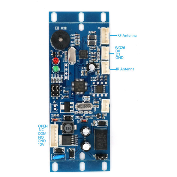 9-24v ID 125Khz IC 13.56mhz Embedded Access Control Board with wg26 interface