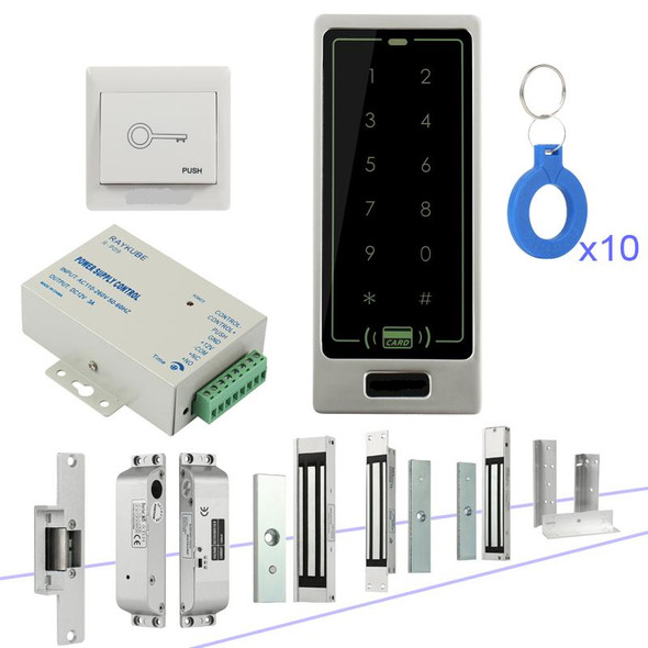 Access Control System With Touch Keypad RFID Reader Electronic Door Lock Full Kit For Home Office
