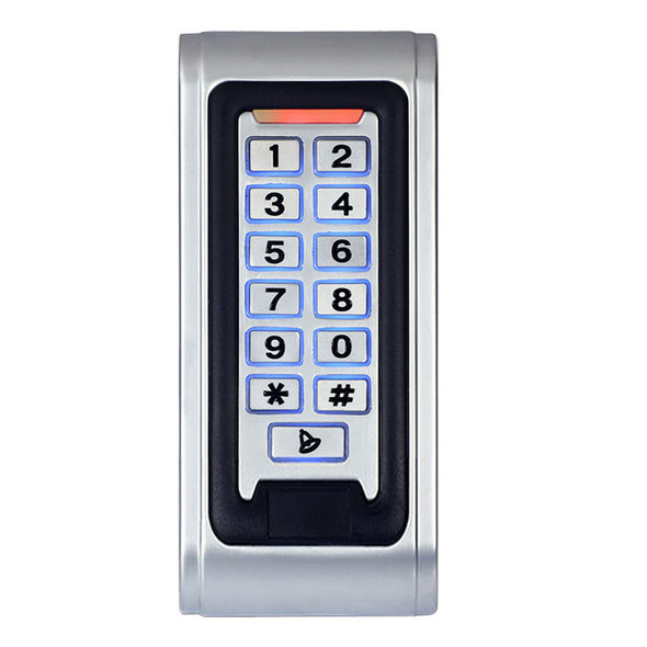 IP65 Waterproof Metal 125khz RFID Card Reader Keypad for Door Access control System with 10pcs KeyFob