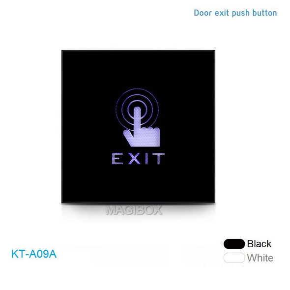 KT-A09A Door Touch Exit Button Infrared Induction Plexiglass Panel Dual LED Indicator Light for Door Access Control Exit Switch