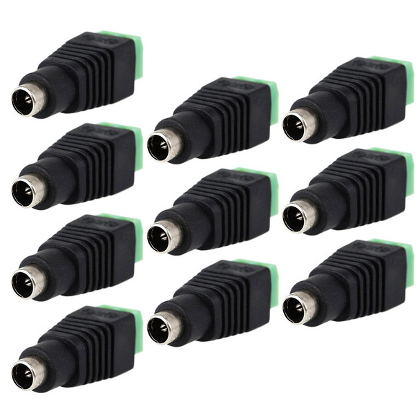 DC Female to AV Screw Terminal Block Connector 10pcs kit for Power Adapter/CCTV