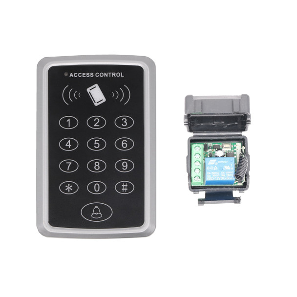 12V RFID 125khz + Wireless 315mhz/433mh + password Keypad door opener for access control system with 10 piece ID keypad