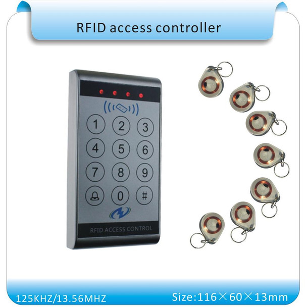 sy-k13 waterproof & touch keyboard 125KHZ RFID access control system number keyboard (wg26 port)+10pcs keyfobs