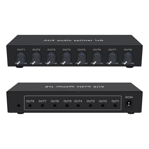 3.5mm AUX Audio Splitter 1x8 2x4