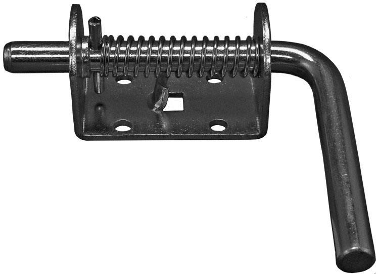 Spring Latch, Heavy-Duty, Zinc-Plated Steel, with Hold Back, 1/2