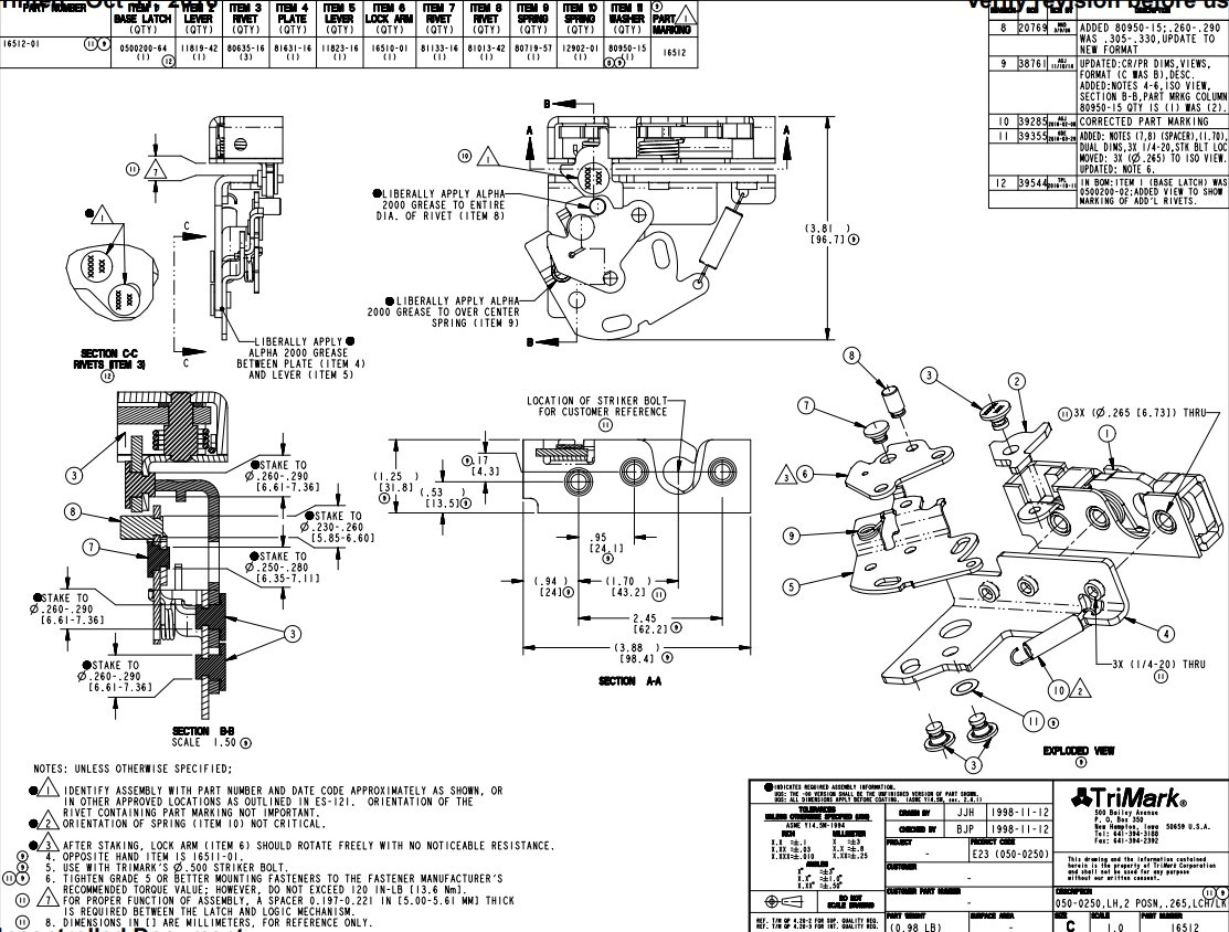 laptop magnetic latch diagram internal view