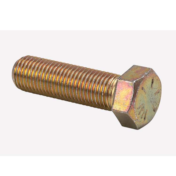 7/16-20 x 1 1/4 hex hd cap screw grade 8 zinc yellow - Bolts