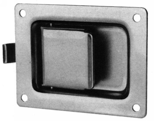 Eberhard Paddle Handle Latch, Single-Point, Non Key-Locking, 2-5/8 In. L X 2 In. W, Designed For Small Access Panels, Nickel Plated EMC 4859 NI |Austin Hardware