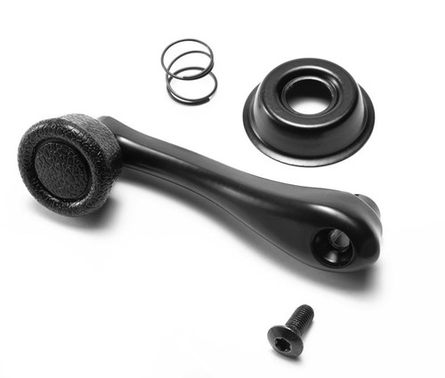 Regulator Handle with Set Screw, Black Powder Coat Escushion Plate 19009 |Austin Hardware