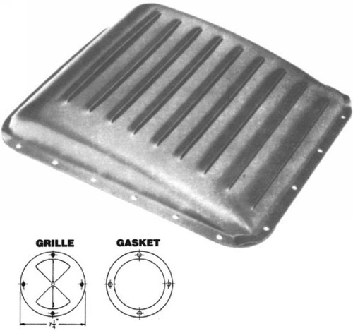 Static Roof Vent, 10 x 12" Louvered, Primered, Supplied with Grill & Gasket