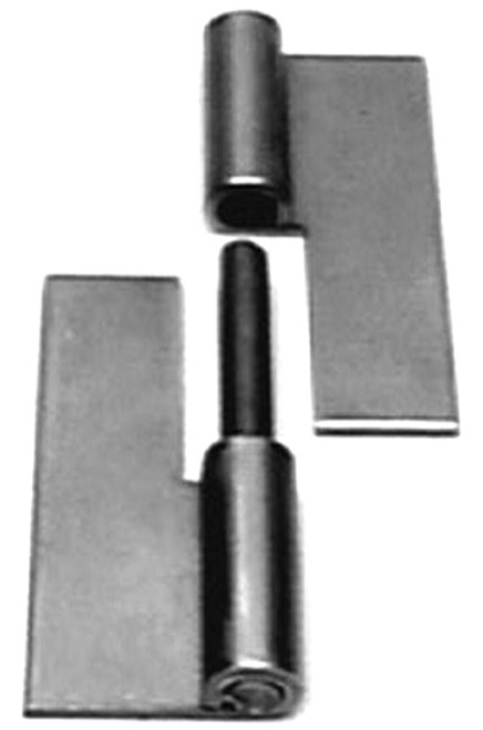 Cold Rolled Steel Lift-Off Hinge.  1-1/2 In. Open Width, 2 In. Length, 5/64 In. Material Thickness, 3/16 In. Pin.  Left-Handed.