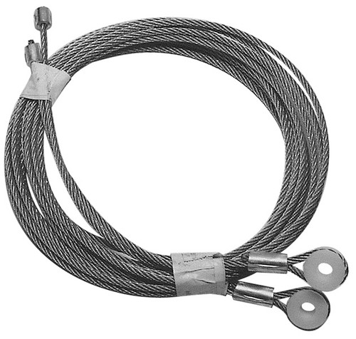 Cable assembly, 110 in. Long, 1/8 in. width, stainless steel for todco door