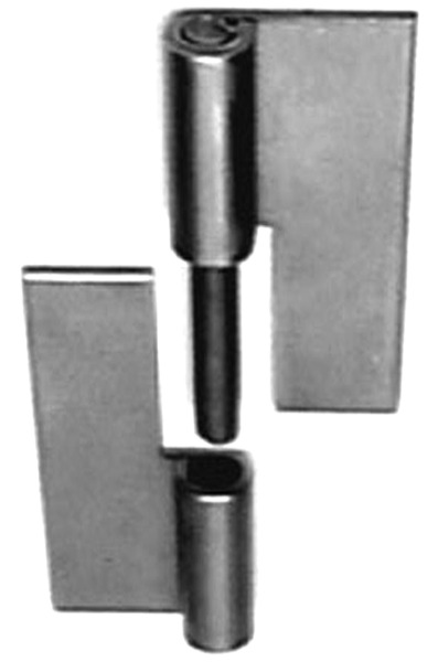 Cold Rolled Steel Lift-Off Hinge. 4 In. Open Width, 4 In. Length, 1/8 In. Material Thickness, 1/4 In. Pin. Left-Handed. 526D LH HINGE |Austin Hardware