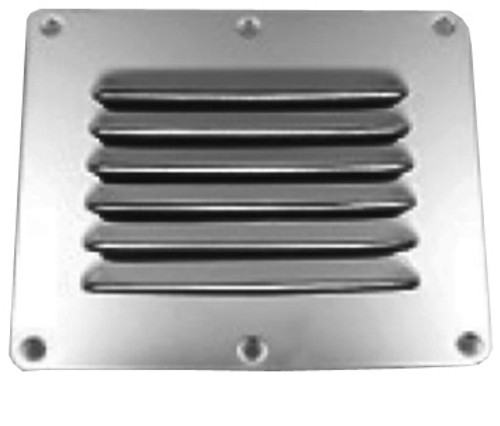 Louvered Vent, Stainless Steel, Length 6 in., Width 10 in.