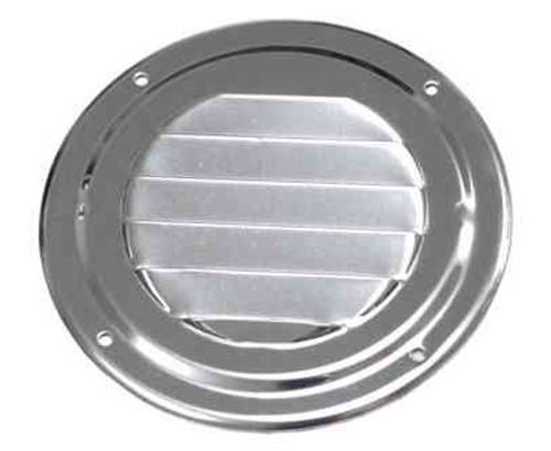 Louvered Vent, Stainless Steel, 4 in. Diameter Round