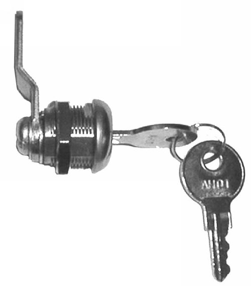 Lock Cylinder, No Cam, Keyed AH01, Zinc Plated, Overall Length 7/8 in.