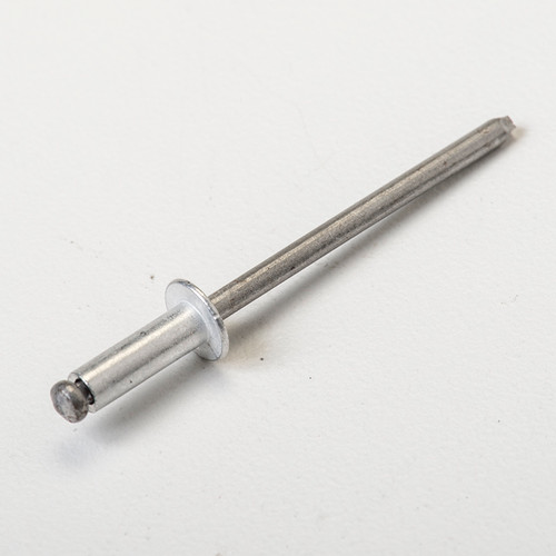 Blind Rivet, Open End, Aluminum Body, Steel Mandrel, Grip Range .188-.250, Diameter 1/8, Dome Head AD44BS |Austin Hardware