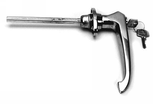 L-Style Handle, Designed For Commercial Vehicles, Holes In Escutcheons Are On 1.75 In. Centers, Chrome, 360 Rotation