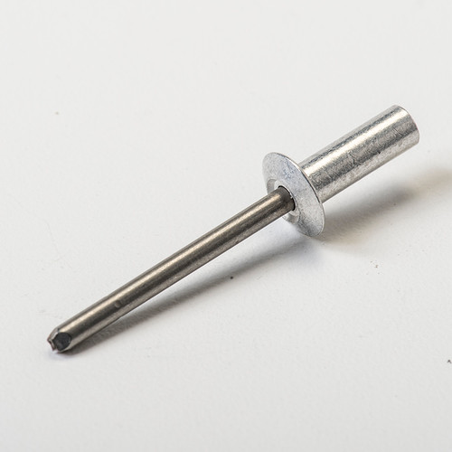 Blind Rivet, Closed End, Aluminum Body, Steel Mandrel, Grip Range .313-.375, Diameter 3/16, Dome Head