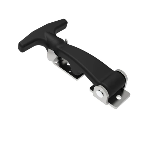Southco 37-10-071-10 Flexible Handle Draw Latch, one-piece, rubber and steel material, F style keeper