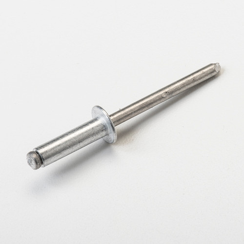 Blind Rivet, Open End, Aluminum Body, Aluminum Mandrel, Grip Range .376-.500, Diameter 3/16, Dome Head