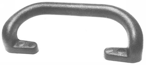 Grab Rail, Foamed Steel-Cored, Length 300 mm, Height 75 mm, Black, Soft Padded Surface, Mounting Holes Concealed by Snap-In Plugs