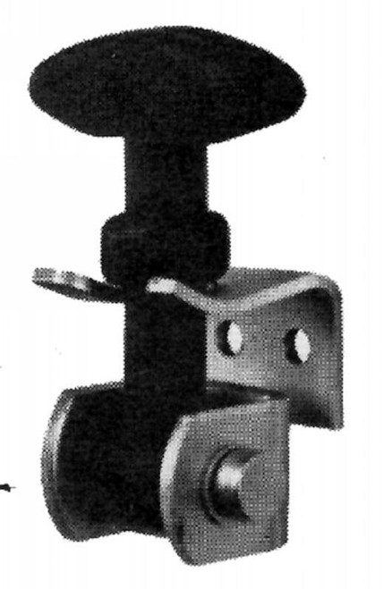 Hood Latch, Rubber,  2-1/8 in. L x 1-1/2 in. W. Complete with Brackets for Vertical or Horizontal Mounting, Brackets Stainless Steel, Easily Installed Flexible Rubber Catch Compensates for Misalignment