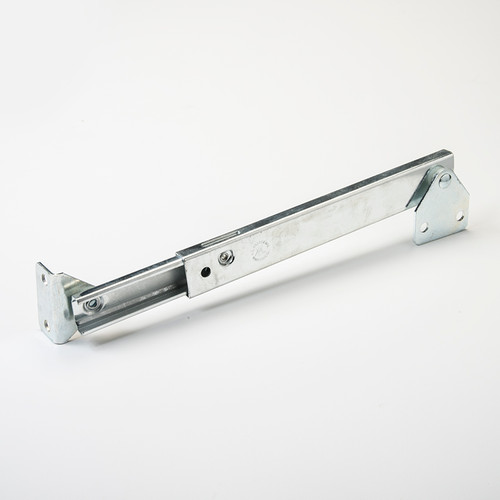 A.L. Hansen Telescopic Prop, 16 Gauge Steel, 10 in. L closed, 16-1/2 in. L opened, One Straight and One Regular 90 Flange, ZN AH 710 DA ZN |Austin Hardware