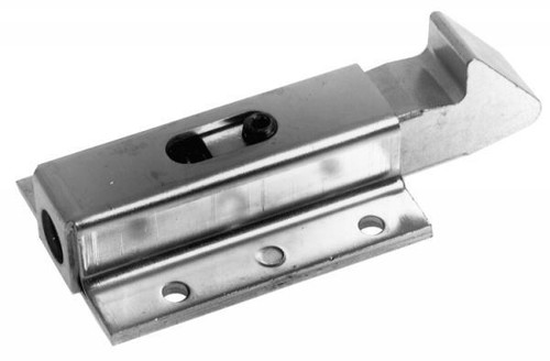 Flush End Bolt,  accepts 1/4 in. Rod, finger pull or cable eye,  Zinc Plated
