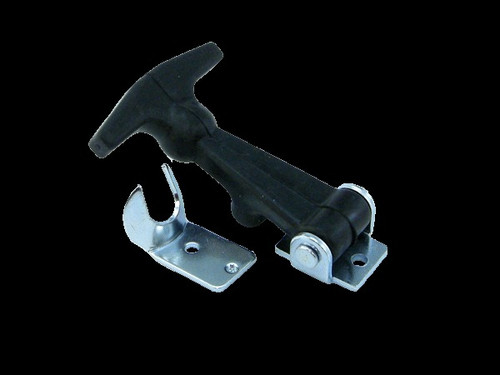 Hood Latch, Durable Rubber with Zinc-Plated Fitting, 2-17/32 in. L x 1-27/32 in. W