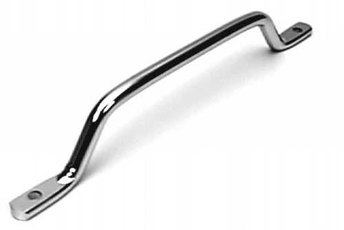 Grab Handle, 1/2 In. Diameter Steel, Length 13 In. Height 1 5/8 In. One Mounting Hole On Each End, Stainless Steel