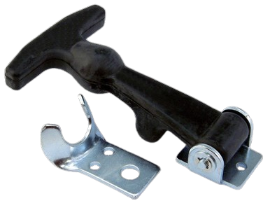 A.L. Hansen Hood Latch, Durable Rubber with Stainless Steel Fitting, 4-39/64 in. L x 3-1/8 in. W ALH 35L SS |Austin Hardware