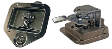 Hansen International Folding T-Handle, Key-Locking, 4-29/32 In. X 4-3/4 In., (4) .2 In. Dia. Mtg. Holes On 3 In. X 3-3/16 In. Centers, Keyed 510. ALH 2701S SS 510 | Austin Hardware