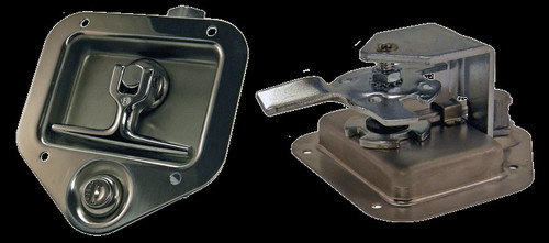 Hansen International Folding T-Handle, Key-Locking, 4-29/32 In. X 4-3/4 In., (4) .2 In. Dia. Mtg. Holes On 3 In. X 3-3/16 In. Centers, Keyed 510. ALH 2701S SS 510 |Austin Hardware