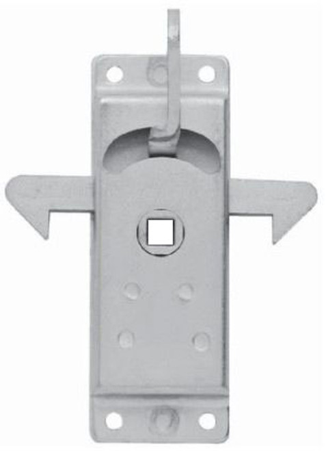Universal Sliding Door Latch with Inside Release Lever, Accepts Any Handle with 5/16" Square Shaft, Zinc Plated.
