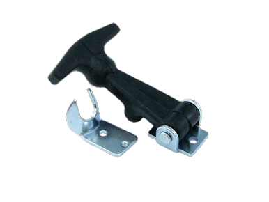 A.L. Hansen Hood Latch, Durable Rubber with Stainless Steel Fitting, 2-17/32 in. L x 1-27/32 in. W ALH 35S SS |Austin Hardware